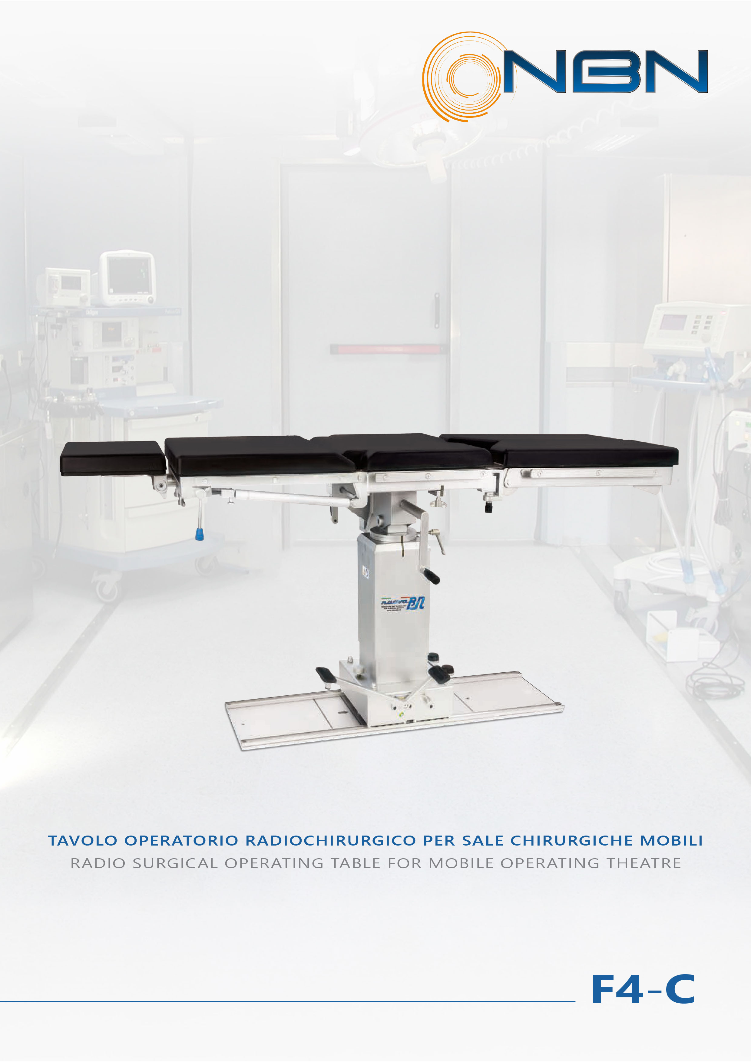 Brochure tavolo operatorio F4 C per sale chirurgiche mobili